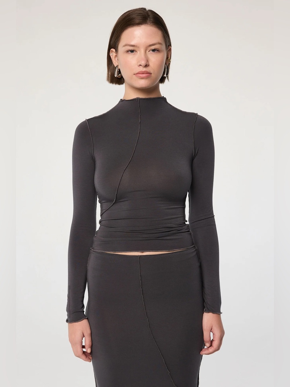 The Line by K Zane Top Deep Grey